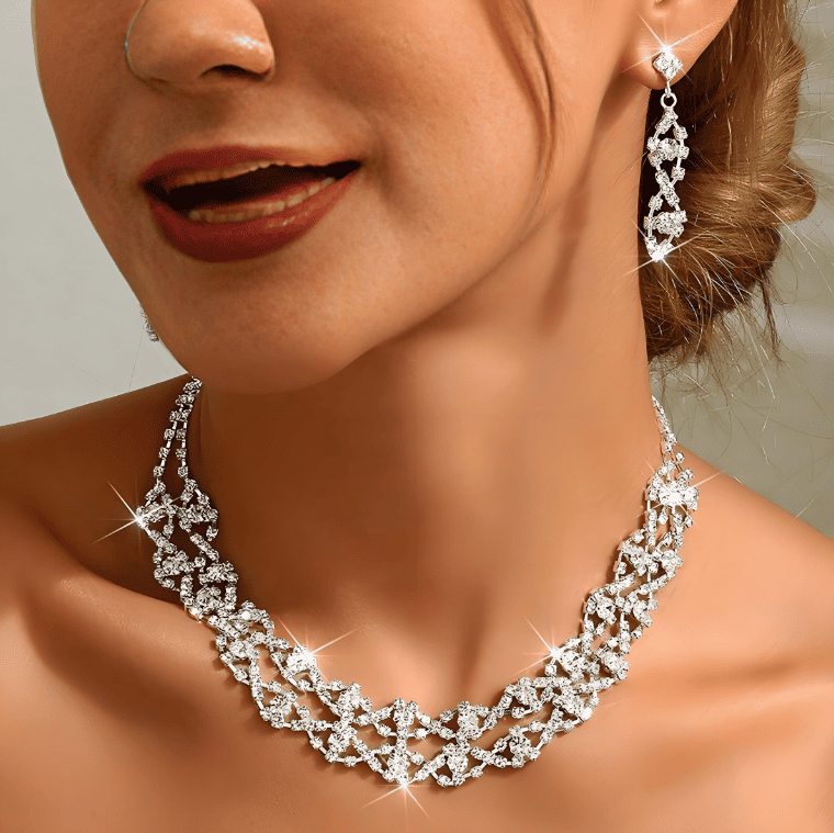 Elegante Kristallwelt einer jungen Frau