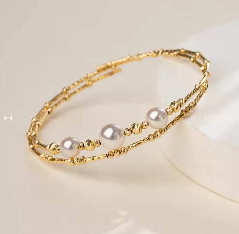Gold perlenarmbänder