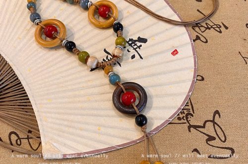 boho kette mit perlen